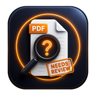 NEEDS REVIEW result screen